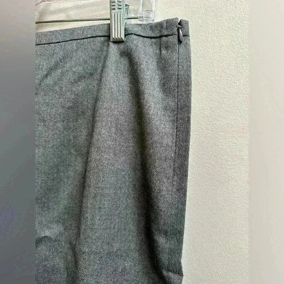 NEW Talbots Petite Wool Pencil Skirt 14P Grey w/ Back Ruffle Professional Office - Picture 2 of 6